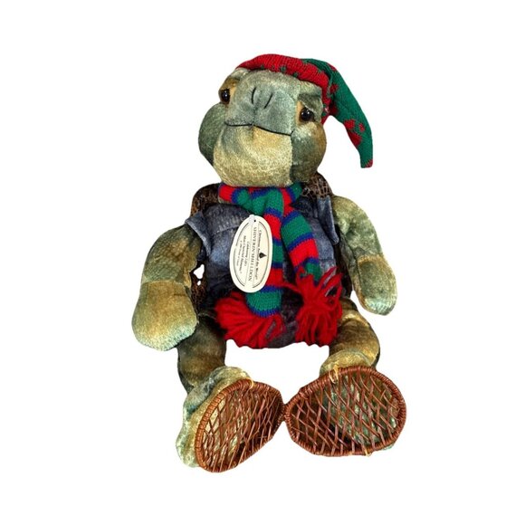 HOUSE OF LLOYD SHIVERIN' SHELLDON CHRISTMAS BEANBAG PLUSH SINGING TURTLE 1998 - Picture 1 of 8